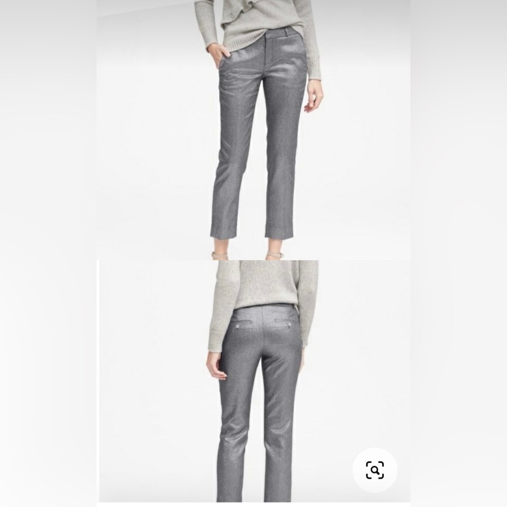EUC Banana Republic silver sparkle dress pants